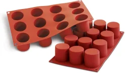 Moule silicone Silicon Flex 12 cylindres Ø 5 cm 30 x 17,5 cm Silikomart