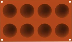 Moule silicone Silicon Flex 8 demi-sphères Ø 6 cm 30 x 17,5 cm Silikomart