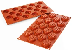 Moule silicone Silicon Flex 8 mini gaufres Ø 4 cm 30 x 17,5 cm Silikomart
