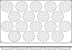 Moule silicone Silicon Flex 8 mini gaufres Ø 4 cm 30 x 17,5 cm Silikomart