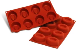 Moule silicone Silicon Flex 8 savarins ovales 30 x 17,5 cm Silikomart