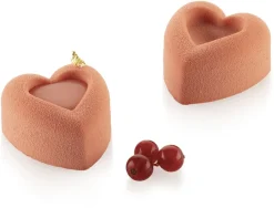 Moule silicone Silicon Flex 10 savarins coeur 5,6 x 5,2 cm 30 x 17,5 cm Silikomart