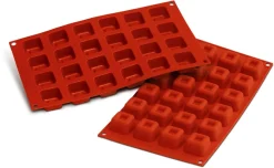Moule silicone Silicon Flex 24 savarins carrés 3,5 x 3,5 cm 30 x 17,5 cm Silikomart