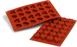 Moule silicone Silicon Flex 24 savarins coeur 3,7 x 3,6 cm 30 x 17,5 cm Silikomart