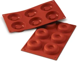 Moule silicone Silicon Flex 6 savarins Ø 7,2 cm 30 x 17,5 cm Silikomart