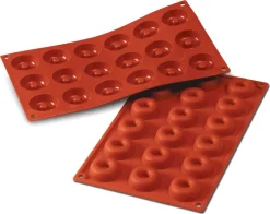 Moule silicone Silicon Flex 18 savarins Ø 4 cm 30 x 17,5 cm Silikomart