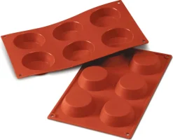 Moule silicone Silicon Flex 6 tartelettes Ø 7 cm 30 x 17,5 cm Silikomart