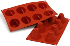 Moule silicone Silicon Flex 8 volcans Ø 6,2 cm 30 x 17,5 cm Silikomart
