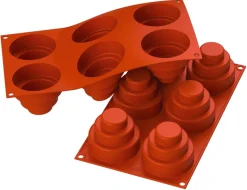 Moule silicone Silicon Flex 6 wonder cakes Ø 7,5 cm 30 x 17,5 cm Silikomart