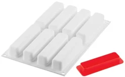 Moule silicone 8 Stripe éclairs 13 x 2,8 cm Silikomart
