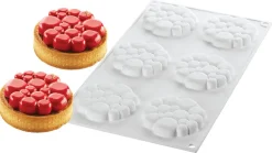 Moule silicone 6 tartelettes (kit) Paradis 30 x 17,5 cm Silikomart