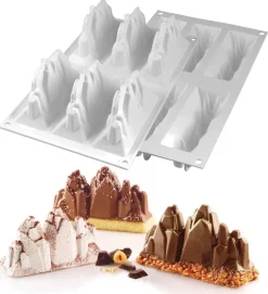 Moule silicone Tre Cime 6 montagnes 30 x 17,5 cm Silikomart