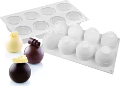 Moule silicone Truffe 8 truffes Ø 6,2 cm 30 x 17,5 cm Silikomart