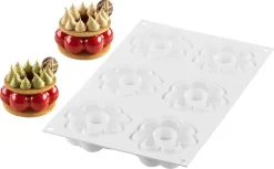Moule silicone 6 truffle crown 30 x 17,5 cm Silikomart
