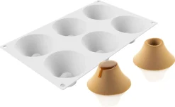 Moule silicone 6 volcans Vesuvio 30 x 17,5 cm Silikomart