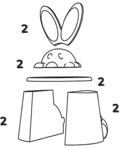 Moules thermoformés Magic Bunny 3D kit de 10 pièces Pavoni