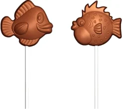 Moule sucettes en chocolat poissons de Pâques
