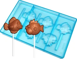 Moule sucettes en chocolat poissons de Pâques