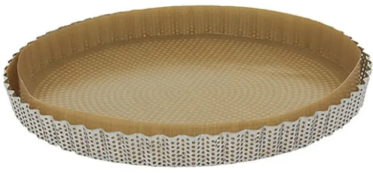 Moule à tarte cannelé perforé fond amovible Ø 28 cm De Buyer