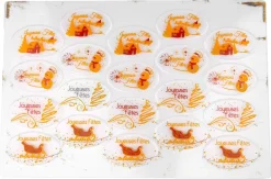 Moule thermoformé pré-imprimé Ovale Joyeuses Fêtes 5,5 x 3,4 cm Florensuc