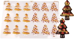 Moule thermoformé pré-imprimé Sapin de noël décoré 5,2 x 3,5 cm Florensuc