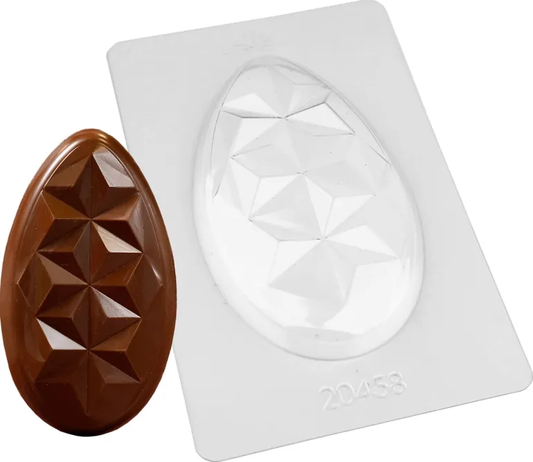 Moule thermoformé Tablette de Pâques à facettes Valrhona