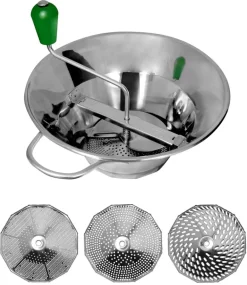Moulin à légumes en acier étamé N° 3 Ø 31 cm Tellier