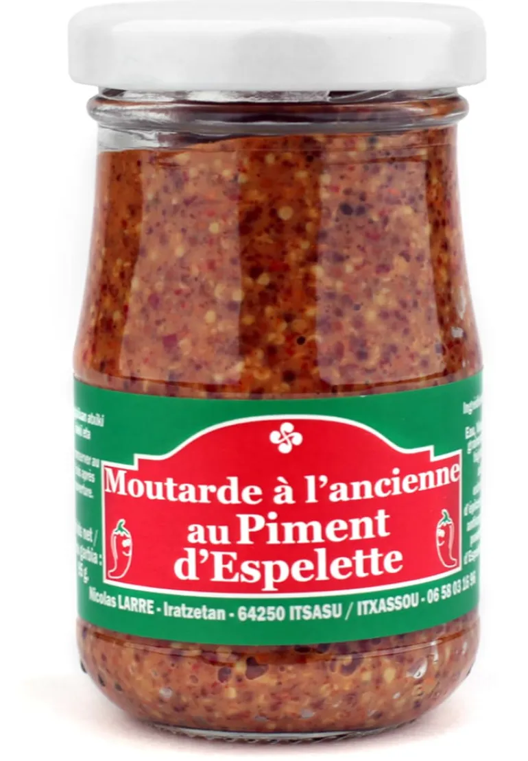 Moutarde à l'ancienne au piment d'Espelette 95 g Larre