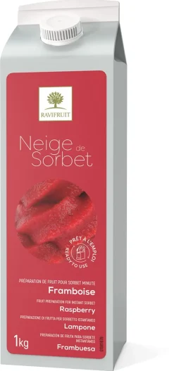 Neige de sorbet framboise 1 kg Ravifruit
