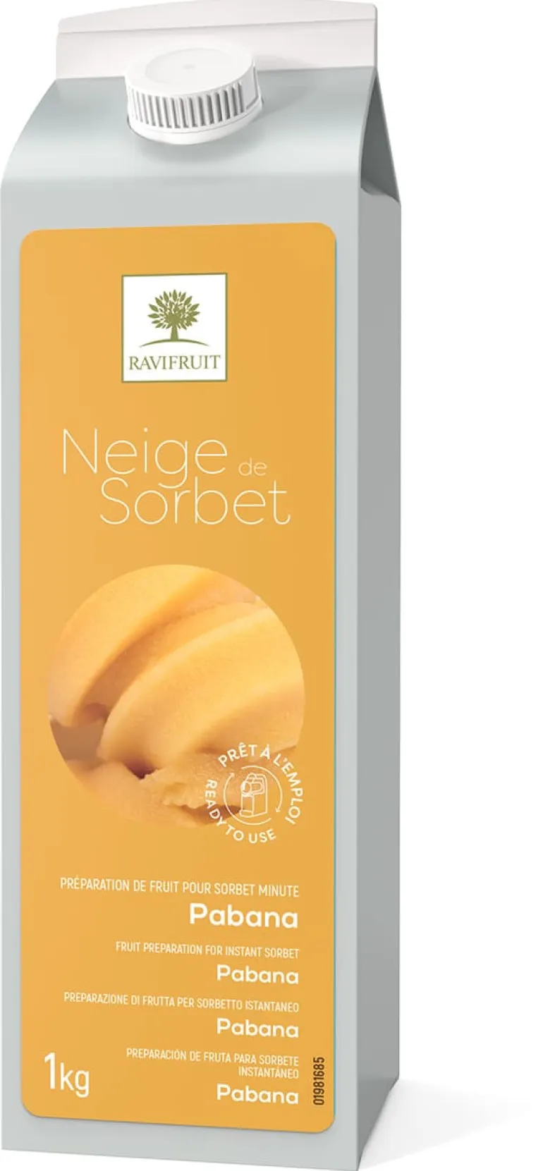 Neige de sorbet pabana 1 kg Ravifruit