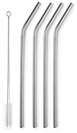 Paille en inox (x 4) Ibili