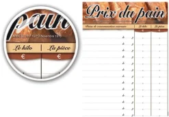 Pancarte "Prix du pain"