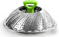 Panier cuit vapeur en inox et silicone Ibili
