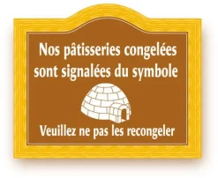 Panneau "Produits congelés"