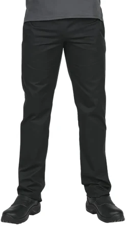 Pantalon de cuisine mixte Mistral noir Taille 6 (60/62) Clément Design