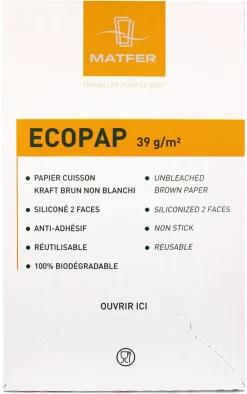 Papier de cuisson Ecopap 500 feuilles 60 x 40 cm Matfer