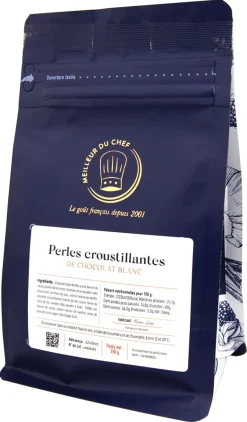 Perles croustillantes chocolat blanc 250 g Mona Lisa