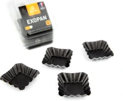 Petit four carré à côtes (x 25) Exopan® 3,8 x 3,8 cm Matfer