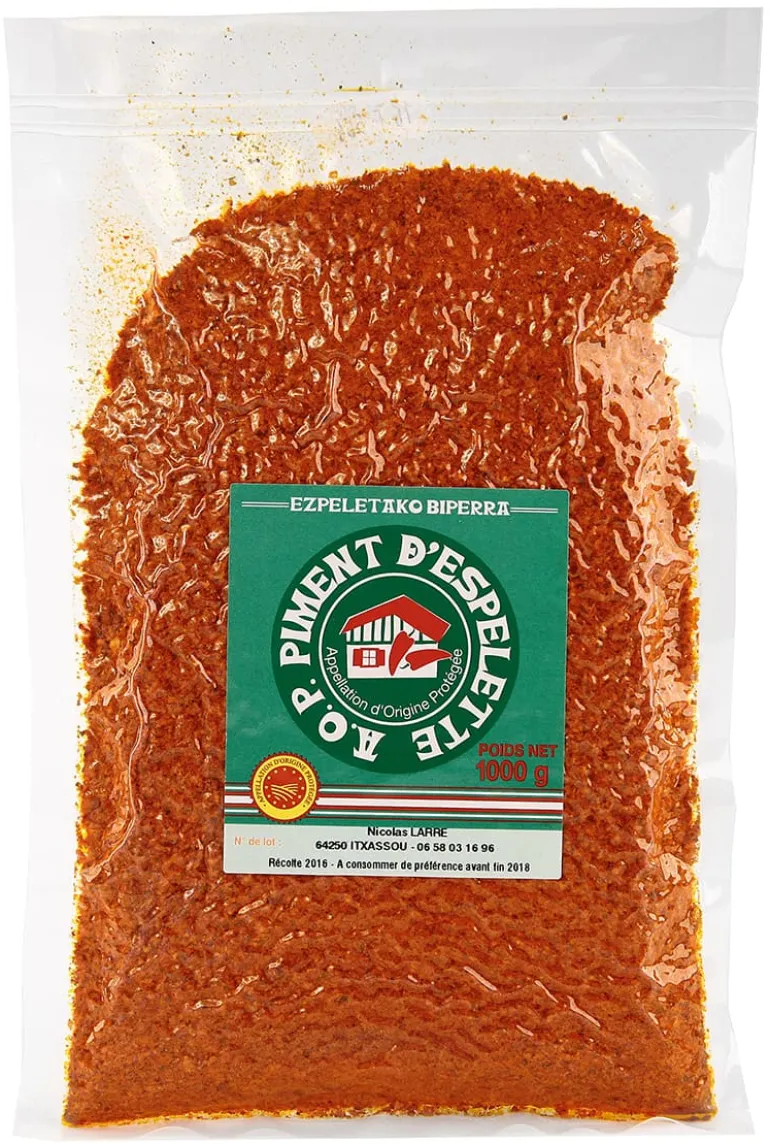 Piment d'Espelette AOP en poudre 1 kg Larre