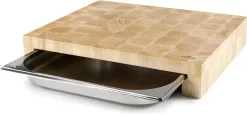Planche à découper en bois avec 1 bac inox 41 x 34 cm Lacor