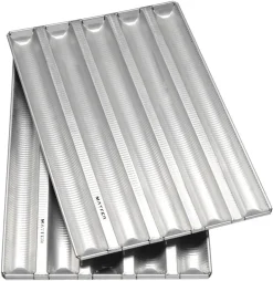 Plaque à baguette professionnelle Alu-Gaufer 5 baguettes 60 cm Matfer