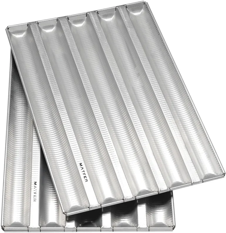 Plaque à baguette professionnelle Alu-Gaufer 5 baguettes 60 cm Matfer