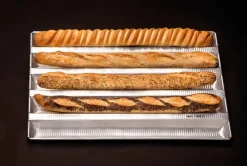 Plaque à baguette professionnelle Alu-Gaufer 5 baguettes 60 cm Matfer