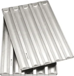 Plaque à baguette professionnelle Alu-Gaufer 8 baguettes 79 cm Matfer