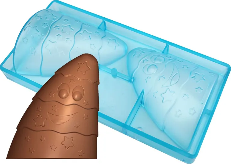 Plaque chocolat Sapin souriant