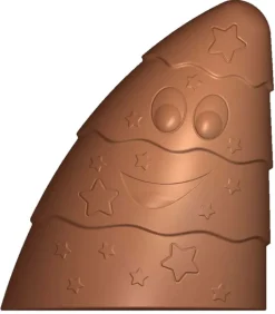 Plaque chocolat Sapin souriant