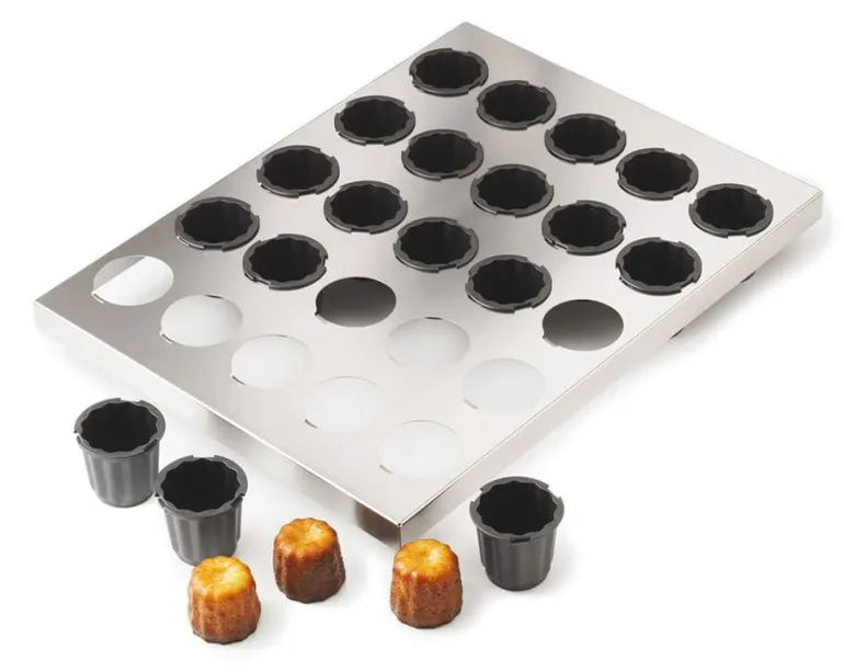 Plaque de cannelés Exoglass® Ø 3,5 x ht 3,5 cm (x 30) Matfer