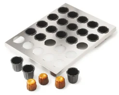 Plaque de cannelés Exoglass® Ø 4,5 x ht 4,5 cm (x 25) Matfer