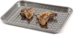 Plaque inox avec grille 40 x 28 cm Malis