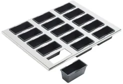 Plaque 15 moules à cake Exoglass® 9 x 4 cm Matfer